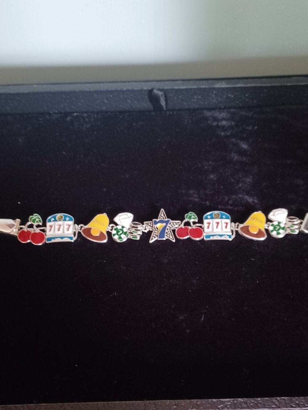 Enamel Casino Bracelet with 7's & Cherries